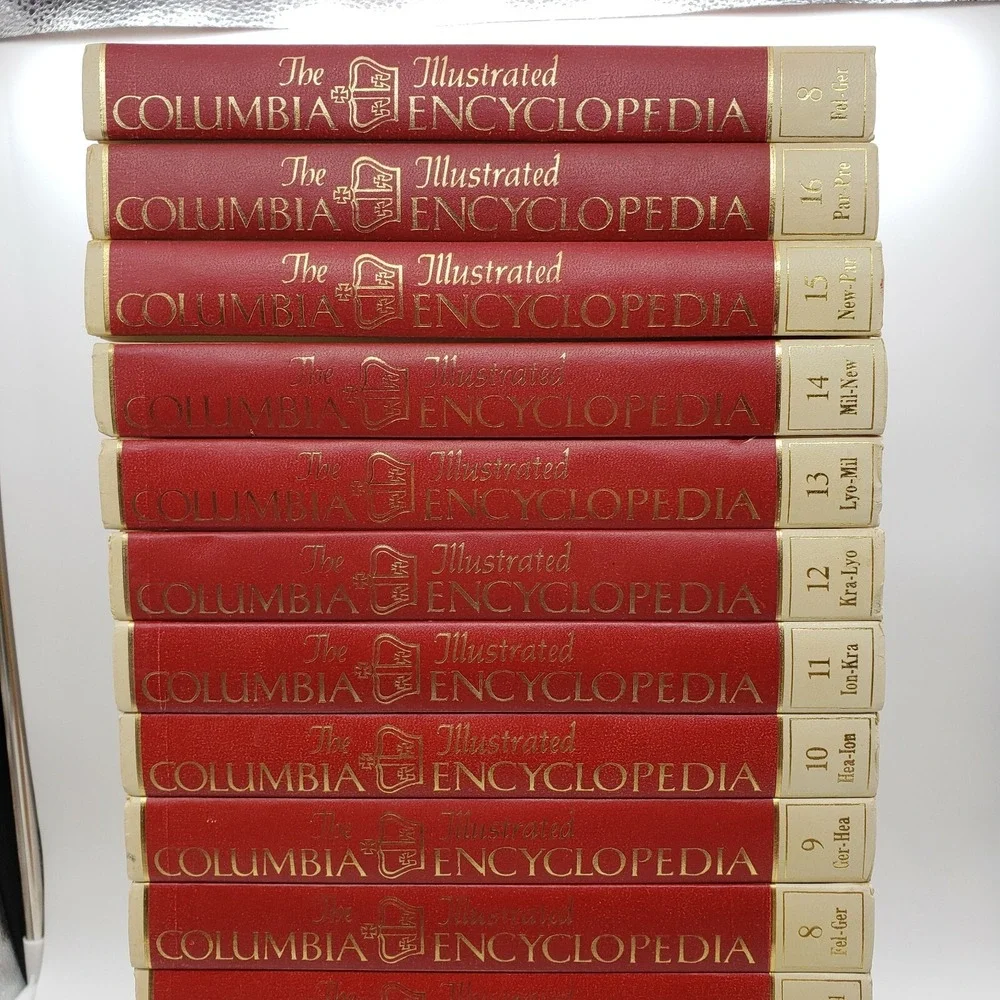 The Illustrated Columbia Encyclopedia Volumes 1-16 W/ Extra 8 1969 Edition Great
